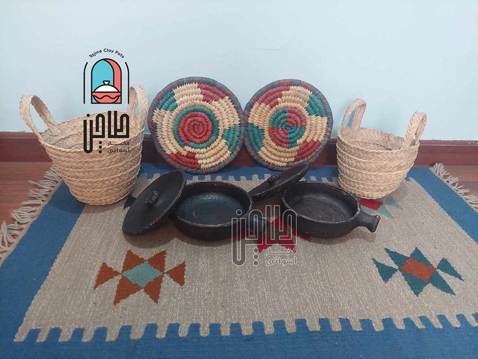 2 طاسة فخار صغيرة بغطا