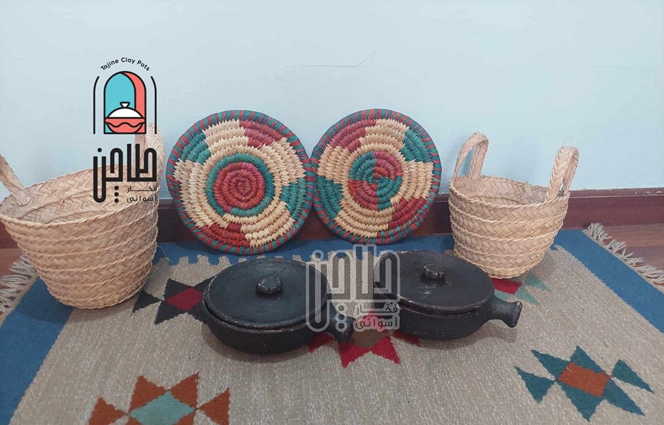 2 طاسة فخار صغيرة بغطا